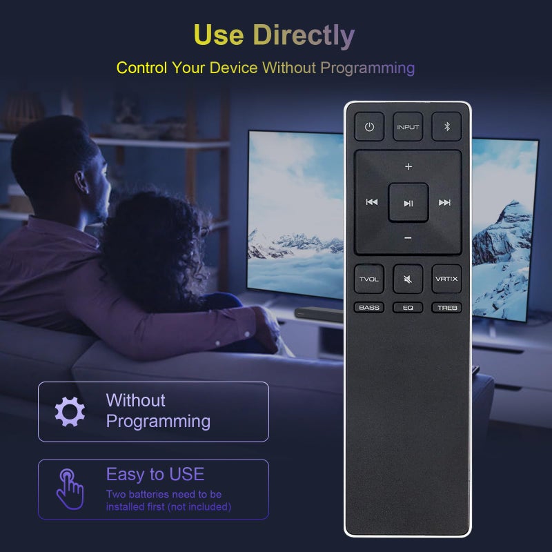 AULCMEET بديل جهاز التحكم عن بعد XRS321N-F متوافق مع Vizio SoundBar 2.0 قناة SB3220n-F6 SB2020n-G6 SB362An-F6 SB362An-F6E SB2020N-H6 SB362An-F46 SB2020N-G6M SB362An-F6B - Image 3